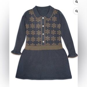 Navy and Brown collared‎ dress. NWT!